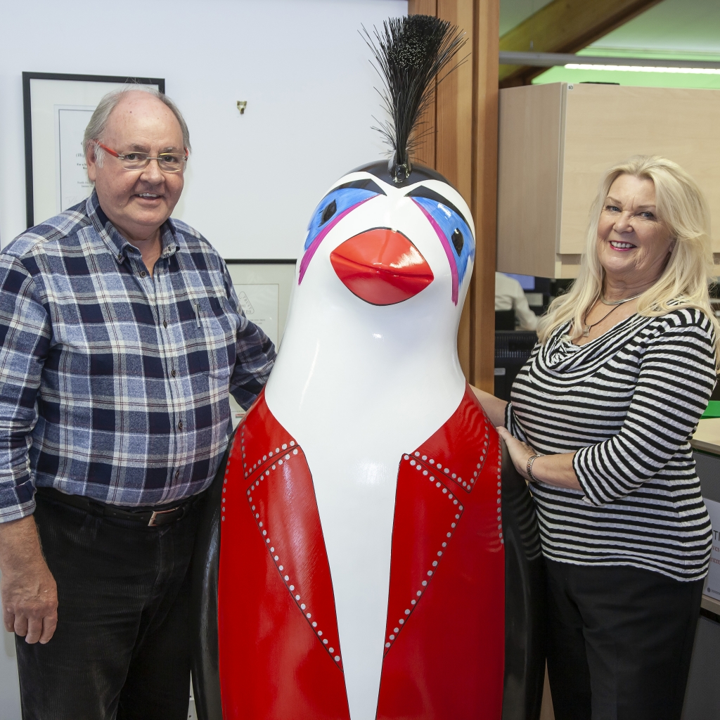 Fred and Rosemary with Punky Penguin